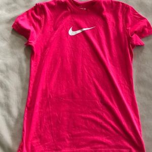 Hot pink nike shirt